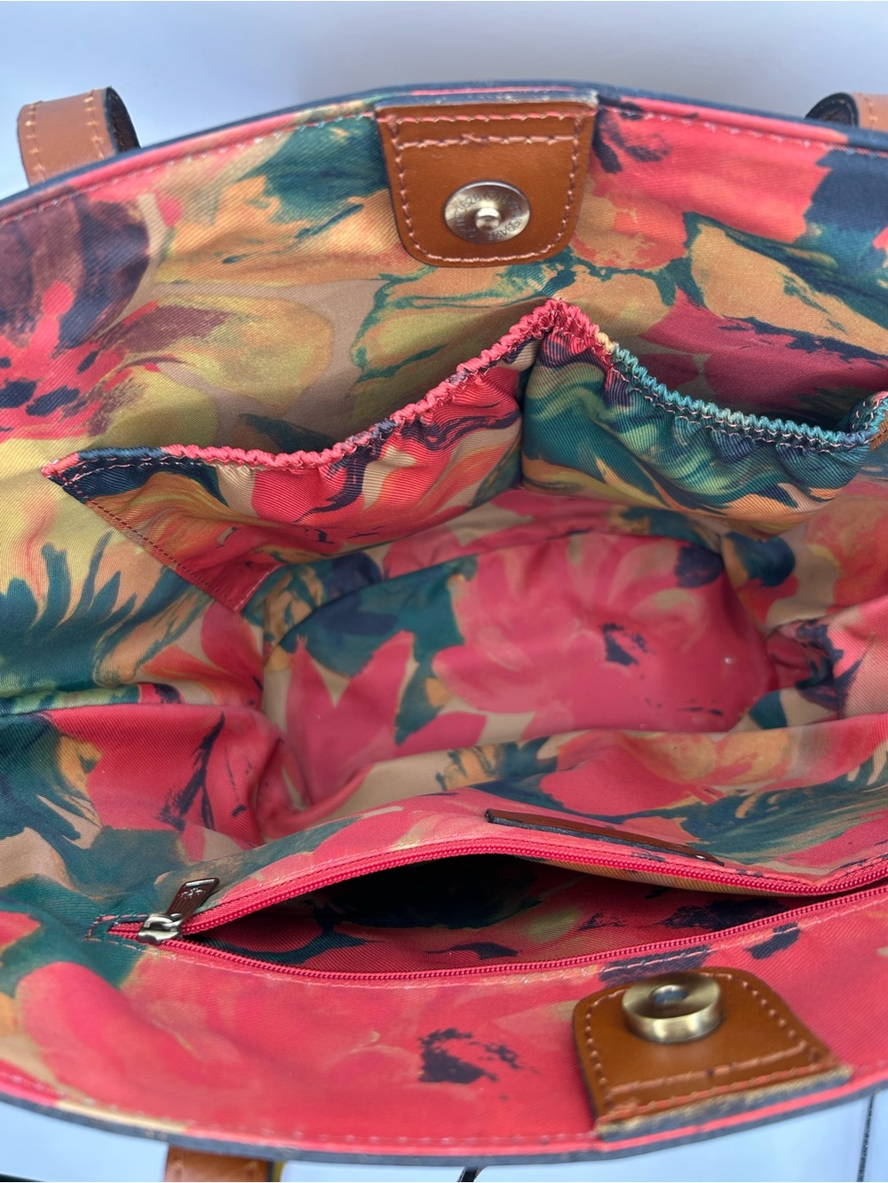 Patricia Nash Marconia Woven Tote with Floral Scarf - Picture 5 of 11